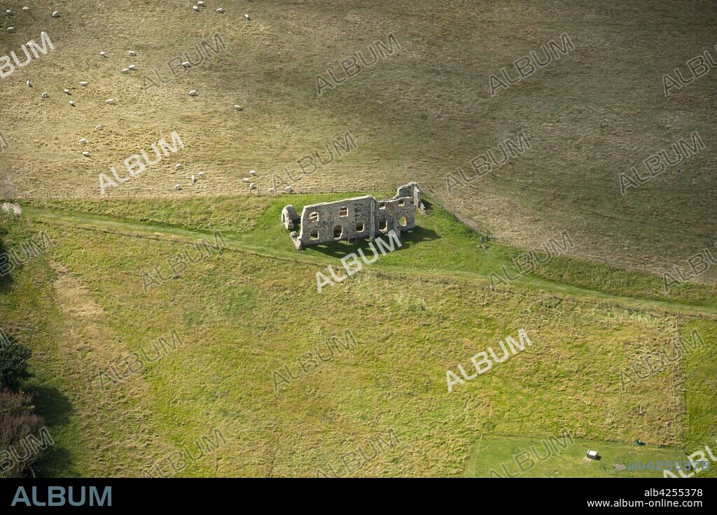 Greyfriars, ruined Franciscan friary, Dunwich, Suffolk, 2014. The friary moved to its current site in 1290, having originally being founded on a site nearer to the sea in 1277. It closed in 1538 during Henry VIII's Dissolution of the Monasteries. It is one of the few remaining buildings from the once busy medieval port of Dunwich, much of which has been lost to coastal erosion.