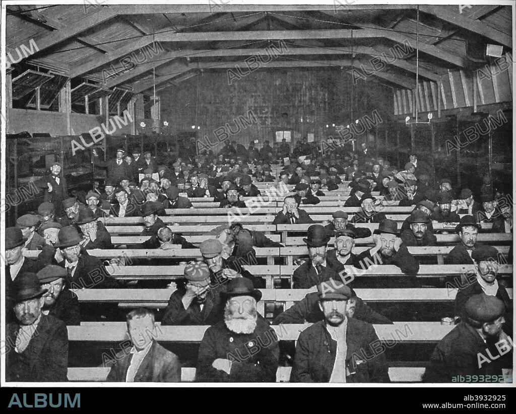The 'Penny Sit-Up', Salvation Army shelter, Blackfriars, London, c1900 (1901). The Penny Sit-Up, one of the first homeless shelters to be created in Blackfriars, was operated by the Salvation Army during the late 19th century and early 20th century as a response to the high rates of homelessness due to eviction orders. The individuals could pay a penny to sit in the warm room all night. Lying down was not permitted. From Living London, Vol. 1, edited by George R. Sims. [Cassell and Company, Limited, London, Paris, New York & Melbourne, 1901].
