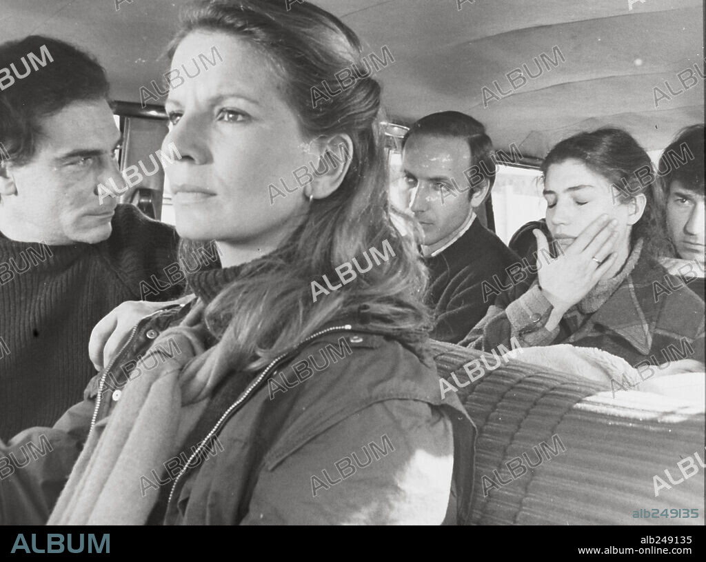 ANGELA MOLINA, EUSEBIO PONCELA, GIAN-MARIA VOLONTE, JOSE SACRISTAN and NICOLE GARCIA in OPERATION OGRE, 1979 (OGRO), directed by GILLO PONTECORVO.