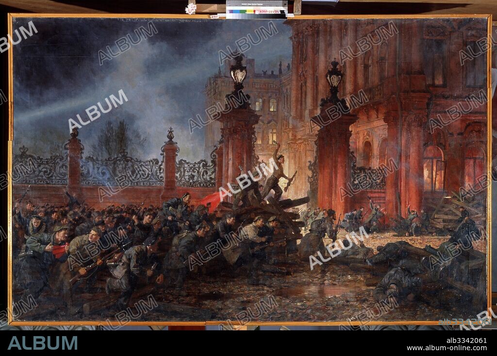 NIKOLAI MIKHAYLOVICH KOCHERGIN. Storming the Winter palace on 25th October 1917.