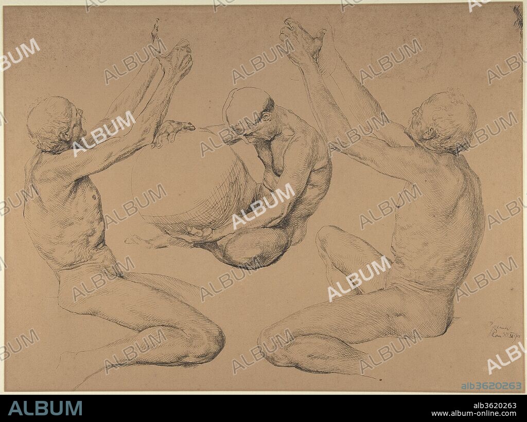 Sheet of studies for "Ex Libris Victor Graf von Rex". Artist: Otto Greiner (German, Leipzig 1869-1916 Munich). Dimensions: sheet: 12 15/16 x 17 13/16 in. (32.9 x 45.3 cm). Date: 1900.