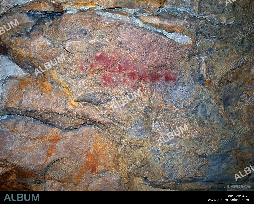 CUEVA DE ALTXERRI, PINTURAS. AYA, GIPUZCOA, PAIS VASCO, ESPAÑA.