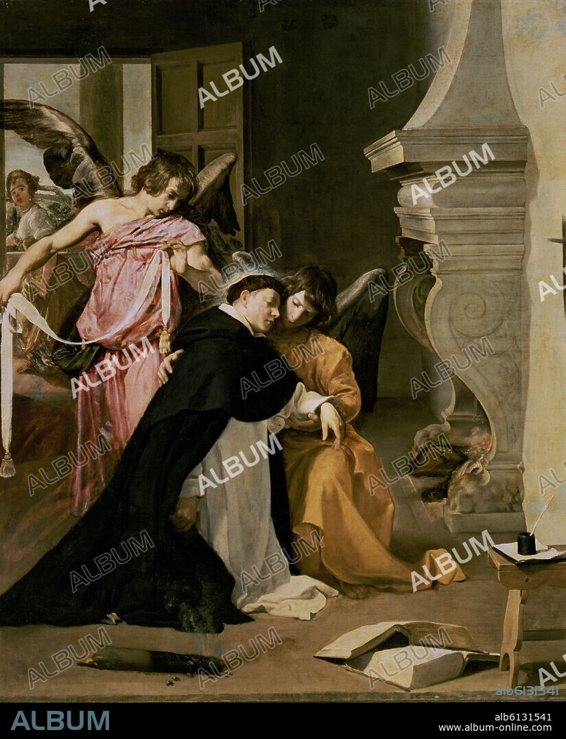 DIEGO VELAZQUEZ (1599-1660). LA TENTACION DE SANTO TOMAS DE AQUINO - 1632 - O/L - 244x203 - BARROCO ESPAÑOL.