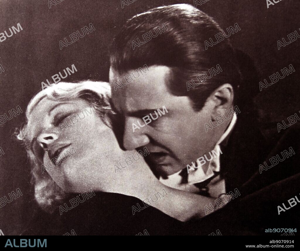 Dracula', 1931, Bela Lugosi as the vampire is not a figure in masquerade but a friend who actually sucks the blood of humans, in this case Helen Chandler.