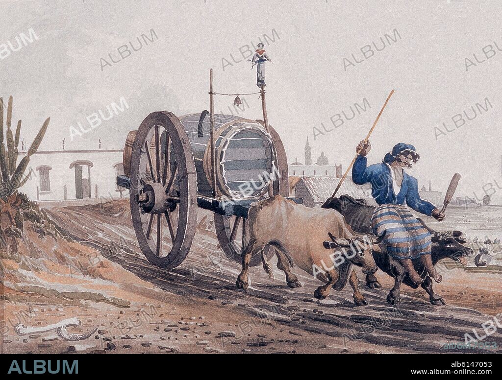E. VIDAL. CARRO AGUATERO - 1818.