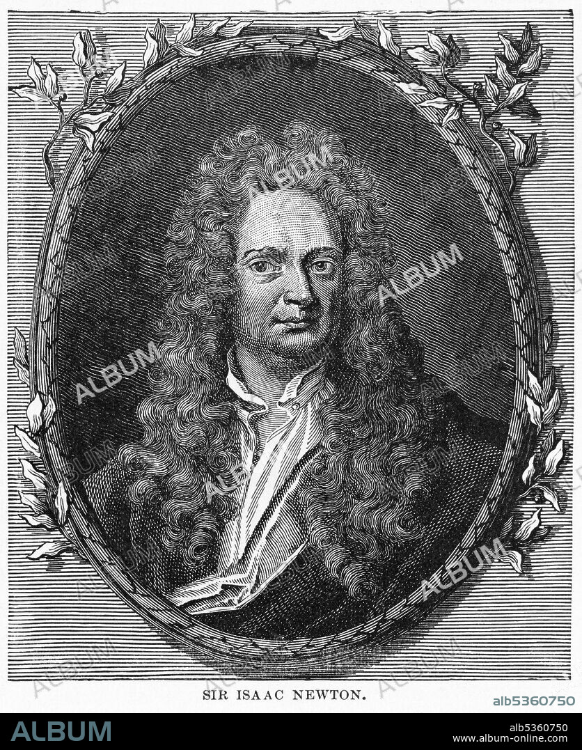 Sir Isaac Newton, Illustration, Ridpath's History of the World, Volume III, by John Clark Ridpath, LL. D., Merrill & Baker Publishers, New York, 1897.
