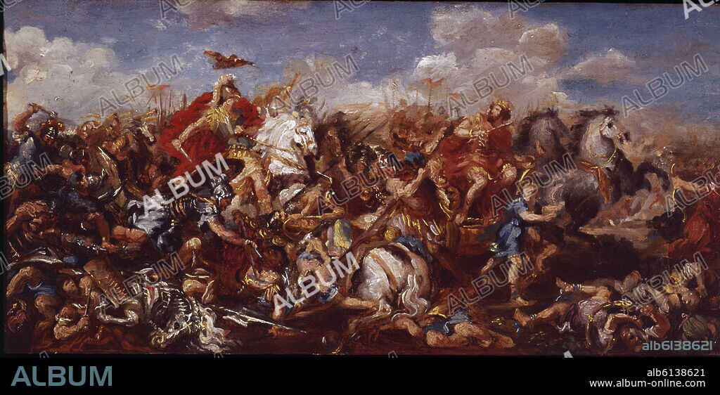 BATALLA DE ISOS (333 AC) - PINTURA HISTORICISTA - S XIX.