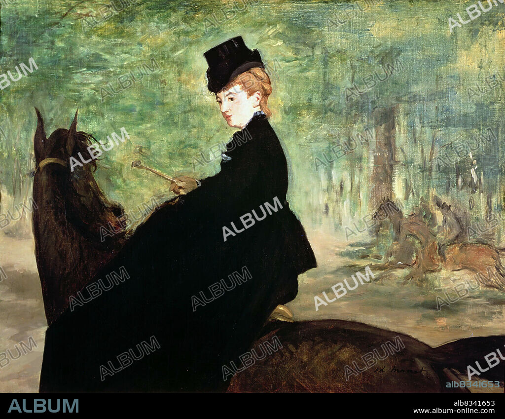 EDOUARD MANET. The Horsewoman. Portrait of Marie Lefébure.
