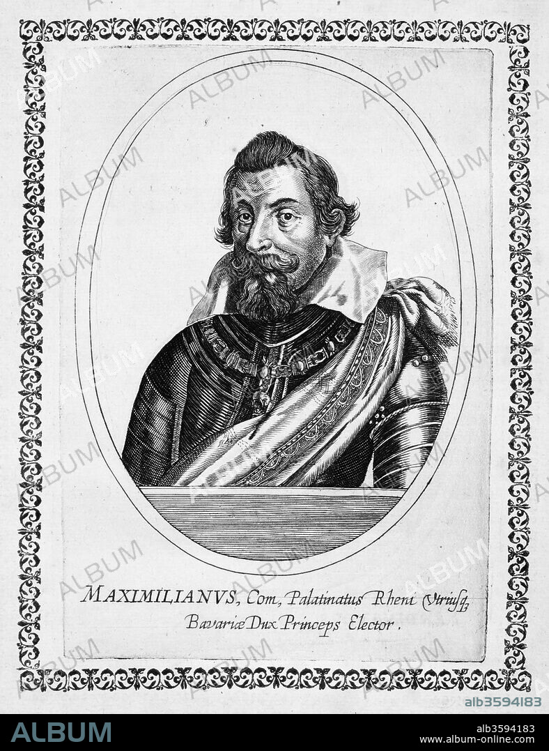 MERIAN, MATTHäUS, THE ELDER. Duke Maximilian I of Bavaria (1573-1651), Prince-elector of the Holy Roman Empire.