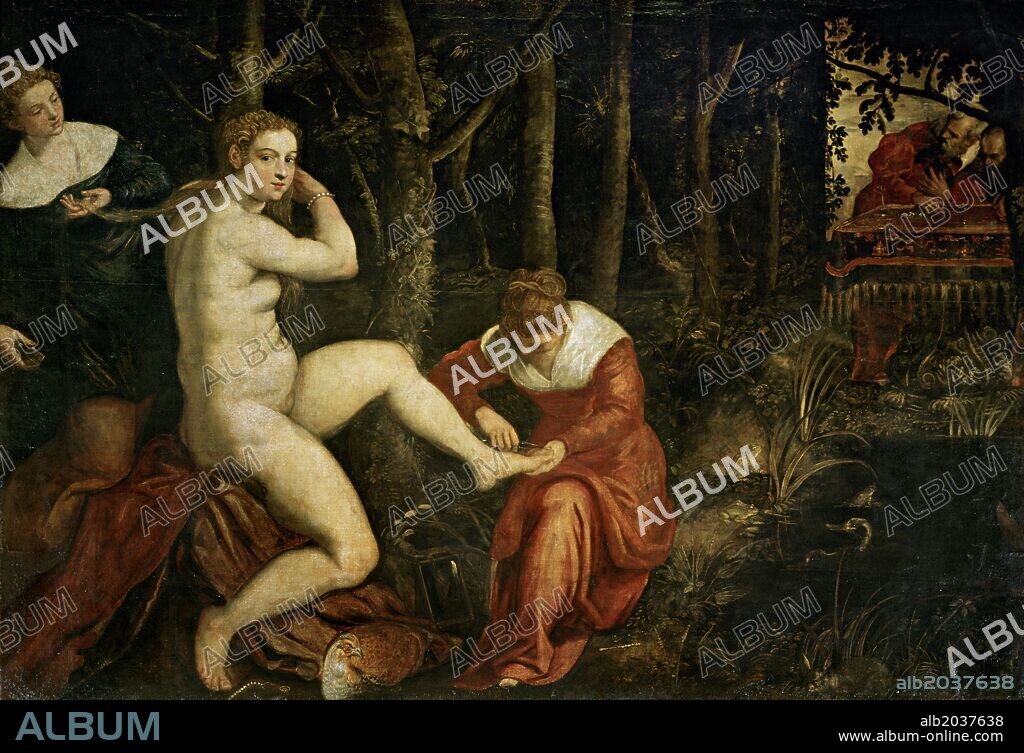 Tintoretto / 'Susanna in her Bath', c. 1550, Oil on canvas, 167 x 238 cm.