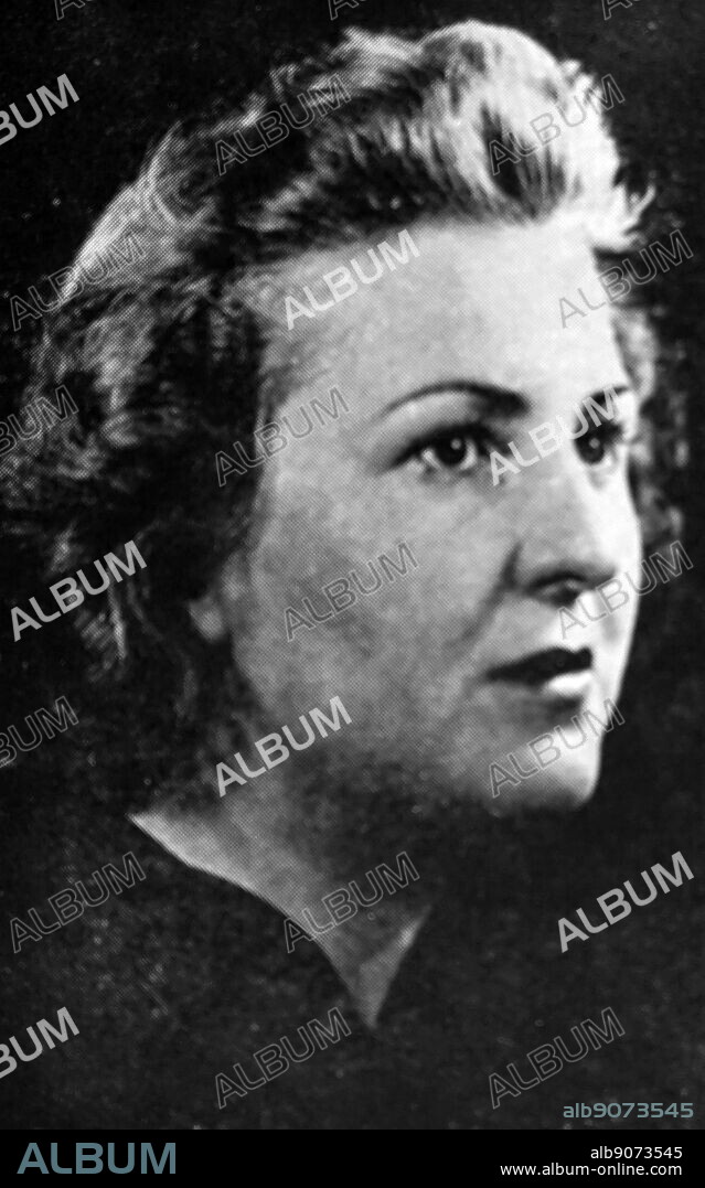 Eva Hitler (Eva Braun); 1912 30 April 1945. companion of Adolf Hitler and, for less than 40 hours, his wife. 1939.