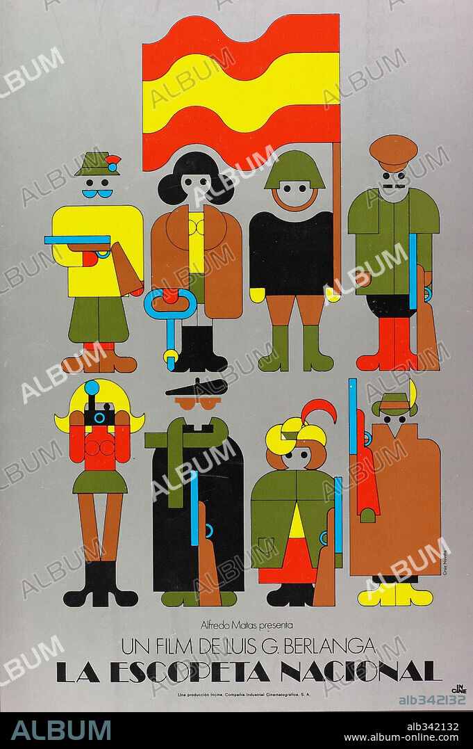 Plakat zu LA ESCOPETA NACIONAL, 1978, unter der Regie von LUIS GARCIA BERLANGA. Copyright IN-CINE, S.A.