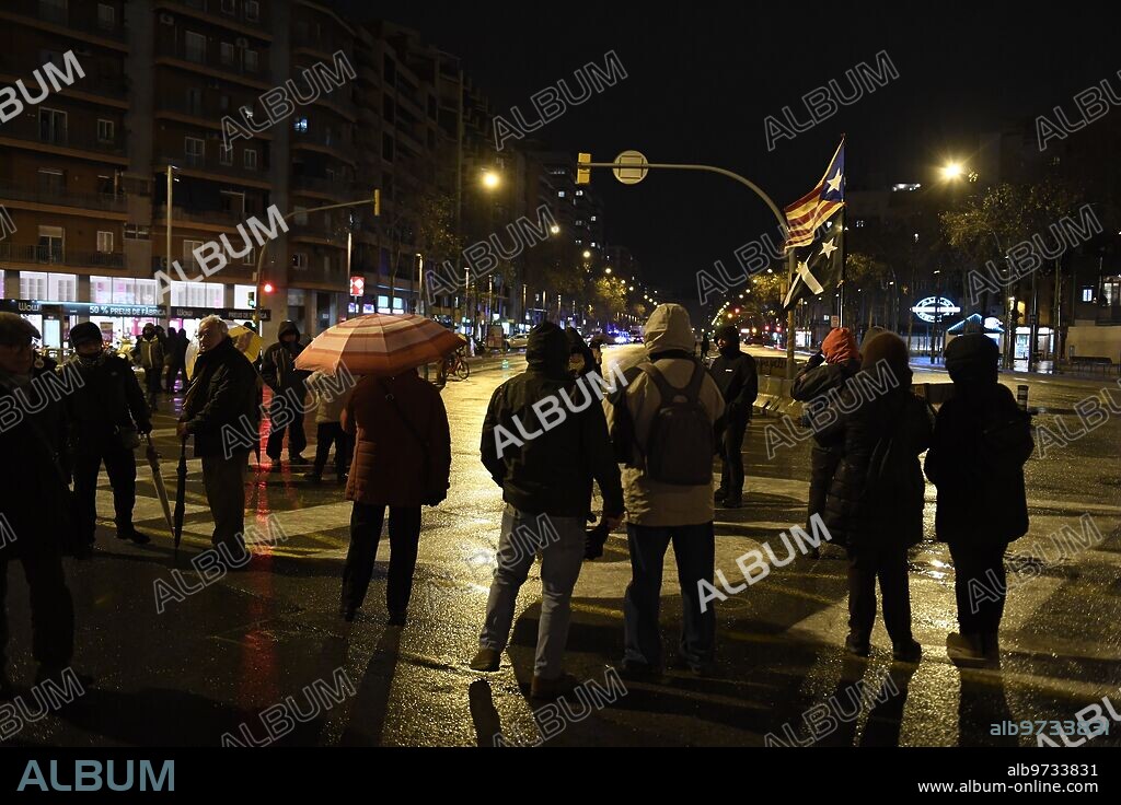 Barcelona, 01/20/2020. Independentists block Meridiana Street due to protests. Photo: Pep Dalmau. ARCHDC.