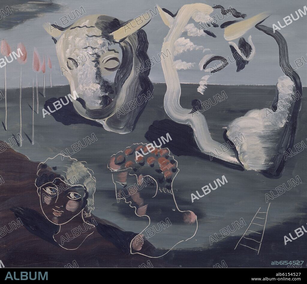 JOSE MORENO VILLA (1887-1955). COMPOSICION SURREALISTA - (C.1934) - O/L - 46X55 CM.