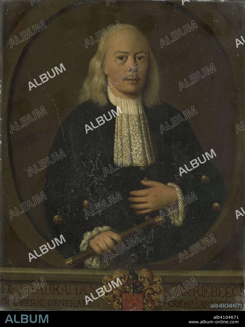 ANONYMOUS (COPY AFTER). Portrait of Abraham van Riebeeck, Governor-General of the Dutch East Indies. Dating: 1750 - 1800. Place: Batavia. Measurements: h 34.5 cm × w 27 cm; d 3.7 cm.