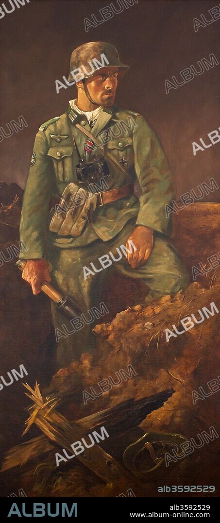 SEPP HAPP. Above all stands our infantry (Left part of a triptych).