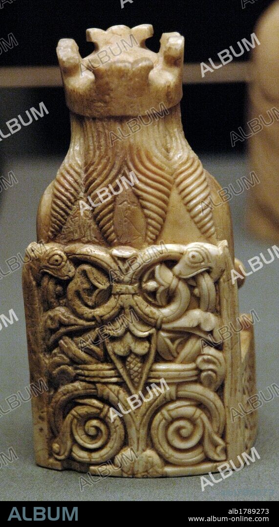 The Lewis Chessmen. Carved in walrus ivory. 1150-1175. Located in Uig. Island of Lewis. Scotland. British Museum. London. England. United Kingdom.