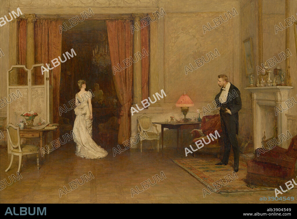 WILLIAM QUILLER ORCHARDSON. The first cloud. Date/Period: 1887. Painting. Oil on canvas Oil on canvas. Height: 1,348 mm (53.07 in); Width: 1,937 mm (76.25 in).