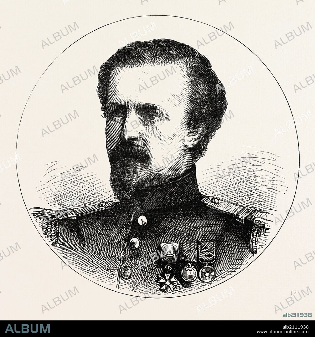 FRANCO-PRUSSIAN WAR: Pierre Philippe Marie Aristide Denfert-Rochereau, (born Saint-Maixent-l'Ecole 11 January 1823; died Versailles 11 May 1878), was a French serviceman and politician. He achieved fame by successfully defending besieged Belfort during the Franco-Prussian Wa.