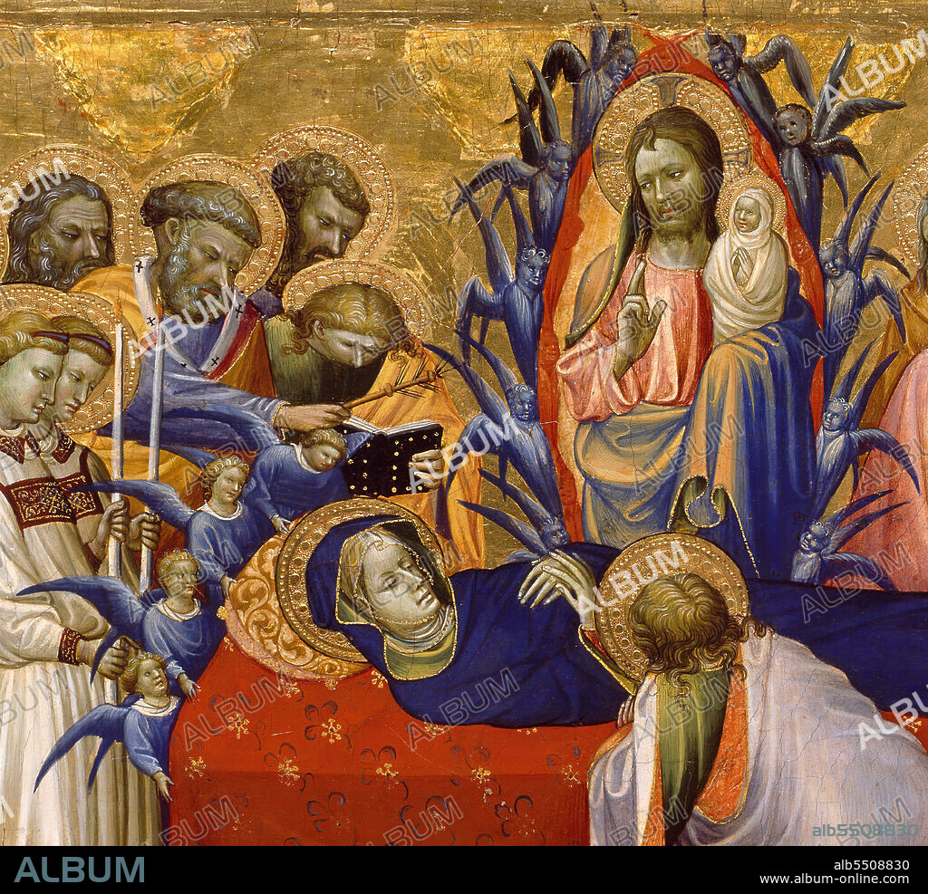 GHERARDO DI JACOPO. The Death of the Virgin, 1405/10. Detail from a larger artwork.