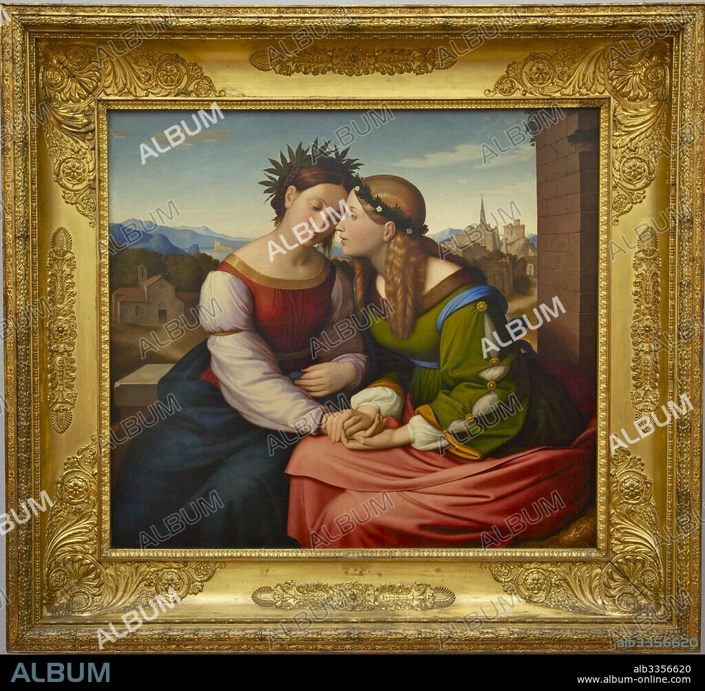 JOHANN FRIEDRICH OVERBECK. Italia and Germania (Sulamith and Mary).