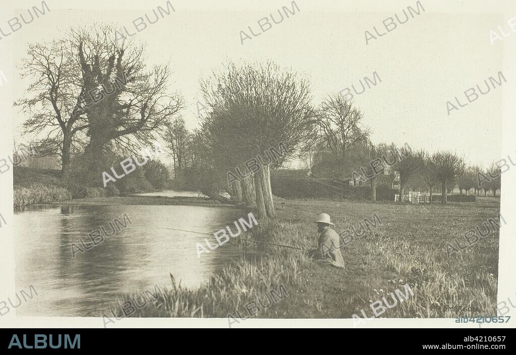 Keeper's Cottage, Amwell Magna Fishery. Peter Henry Emerson; English, born Cuba, 1856-1936. Date: 1880-1888. Dimensions: 12.5 × 19.8 cm (image); 14.6 × 21.7 cm (paper); 24.7 × 31.9 cm (album page). Photogravure, plate V from the album "The Compleat Angler or the Contemplative Man's Recreation, Volume I" (1888), edition 109/250. Origin: England.