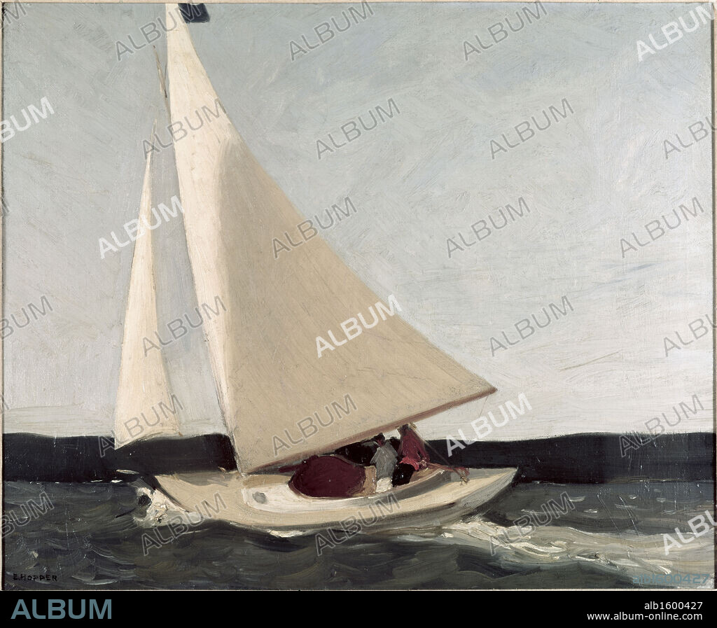 Sailing by Edward Hopper, oil on canvas, 1912-13, 1882-1967.