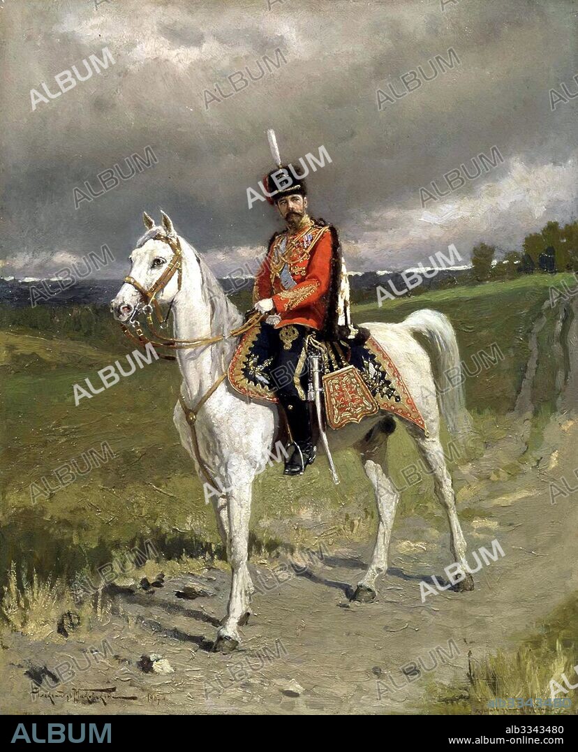 ALEXANDER VLADIMIROVICH MAKOVSKY. Portrait of Emperor Nicholas II (1868-1918).