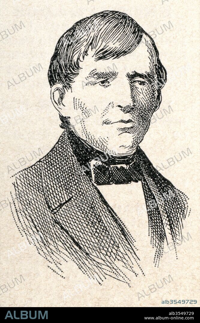 Johann Franz Encke, 1791 – 1865. German astronomer. From Enciclopedia Ilustrada Segui, published c. 1900.