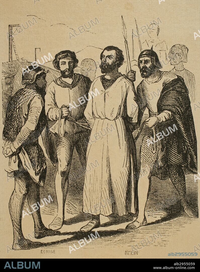 Enguerrand de Marigny (1260-1315). French chamberlain and ministe. Engraving depicting Marigny driven to his execution in the Gibbet of Montfaucon, April 30, 1315. 19th century.