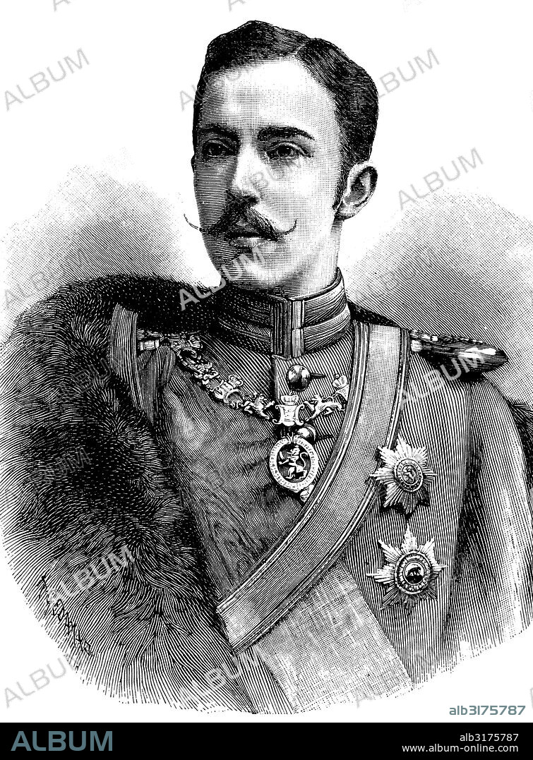 Prince frederick charles of hesse, 1868 - 1940, king of finland, historical illustration circa 1893.