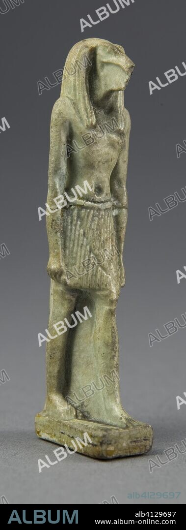 ANCIENT EGYPTIAN. Amulet of the God Thoth. Egyptian. Date: 664 BC-332 BC. Dimensions: 6.7 x 1.6 x 2.2 cm (2 5/8 x 5/8 x 7/8 in.). Faience. Origin: Egypt.