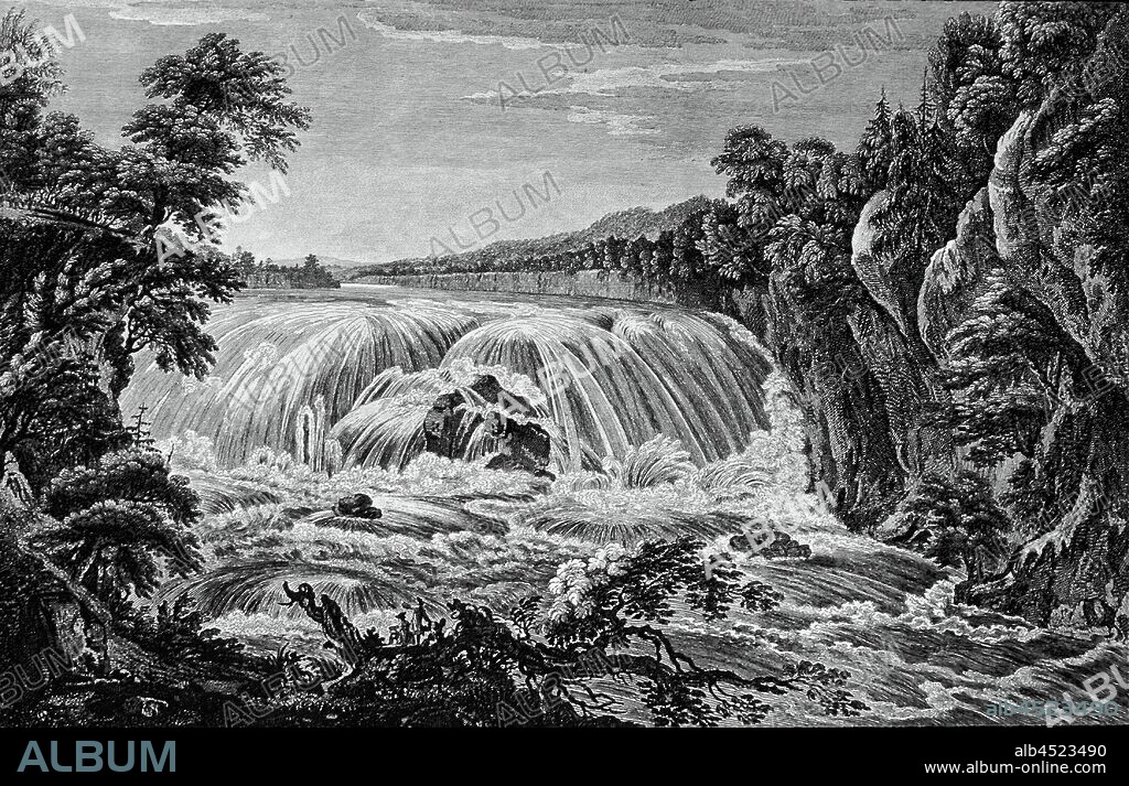 William Elliott, English, 1727-1766, after Paul Sandby, English, 1725-1809, Great Cohoes Falls, c. 1760, Etching and engraving printed in brown on laid paper, plate: 14 1/8 x 20 3/4 in.
