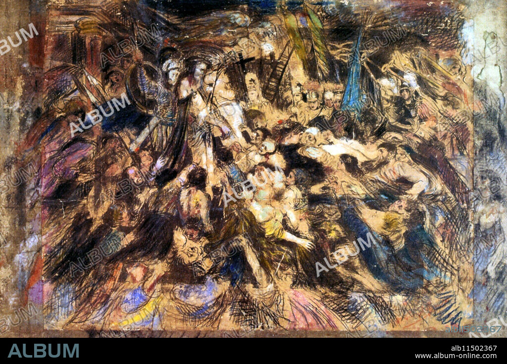 HENRY DE GROUX. The mocking of Christ by Groux.