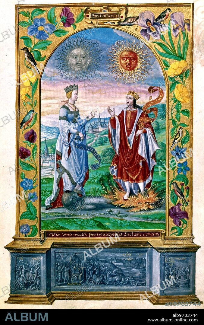 Alchemy - male/female qualities of Mercury - Splendour Solis by Salomon Trismosin 1582 or 89. ©TopFoto.