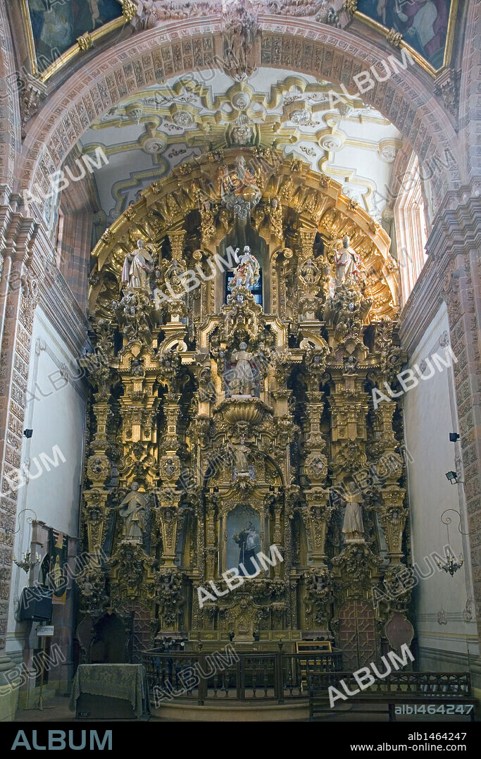 ARTE SIGLO XVIII. MEXICO. TEMPLO DE SAN CAYETANO o DE LA VALENCIANA. Construído entre los años 1775 y 1788 bajo la dirección de los arquitectos Andrés de la Riva y Jorge Archunda, en estilo churrigueresco mexicano. GUANAJUATO. Estado de Guanajuato.