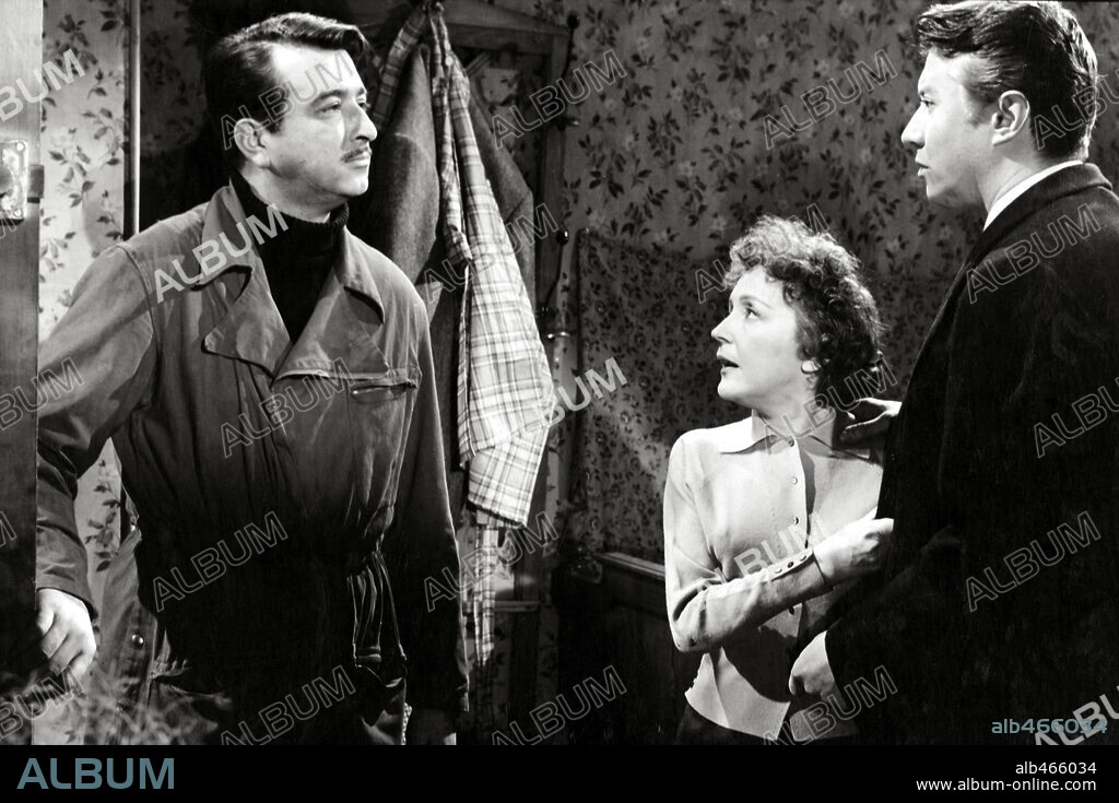 ARMAND MESTRAL, EDITH PIAF and MICHEL AUCLAIR in LES AMANTS DE DEMAIN, 1959.