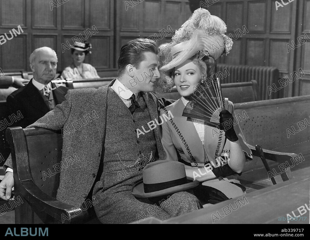 KIRK DOUGLAS y LINDA DARNELL en MURALLAS HUMANAS, 1948 (THE WALLS OF JERICHO), dirigida por JOHN M. STAHL. Copyright 20TH CENTURY FOX.