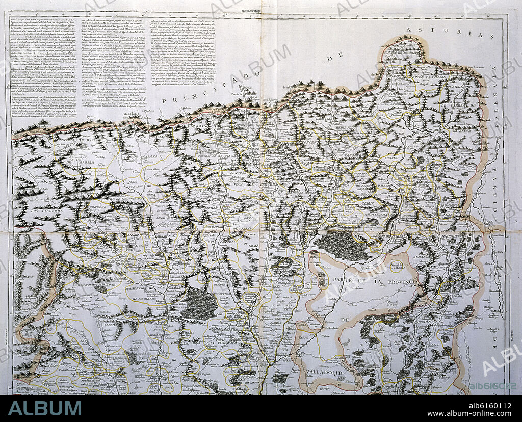 TOMÁS LÓPEZ. MAPA DE LA PROVINCIA DE LEON EN 1786  (DETALLE).