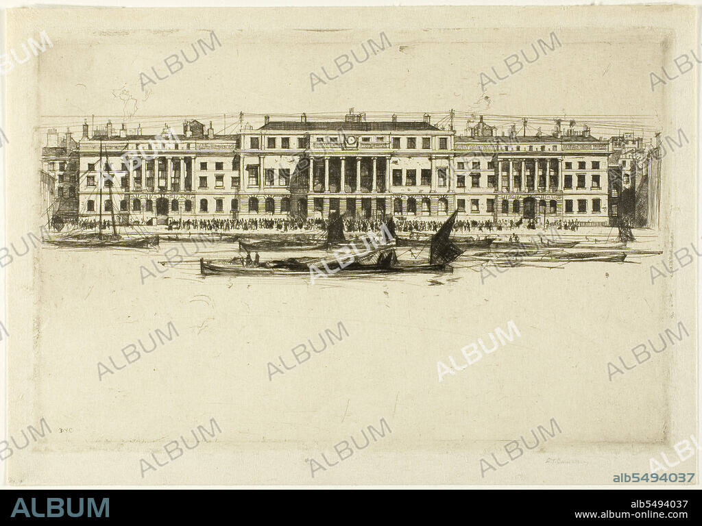 DAVID YOUNG CAMERON. Custom House, plate one from the London Set, 1899.