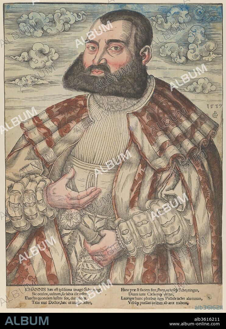 Johann Scheyring. Artist: Lucas Cranach the Younger (German, Wittenberg 1515-1586 Wittenberg). Dimensions: Sheet: 14 13/16 × 10 1/2 in. (37.6 × 26.7 cm). Date: 1537.