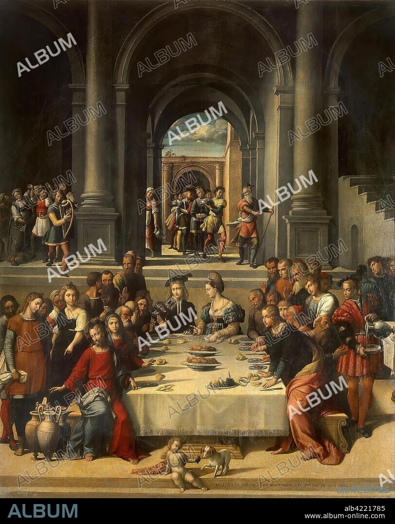 GAROFALO (BENVENUTO TISI). 'Marriage at Cana'. Italy, 1531. Dimensions: 306x248 cm.