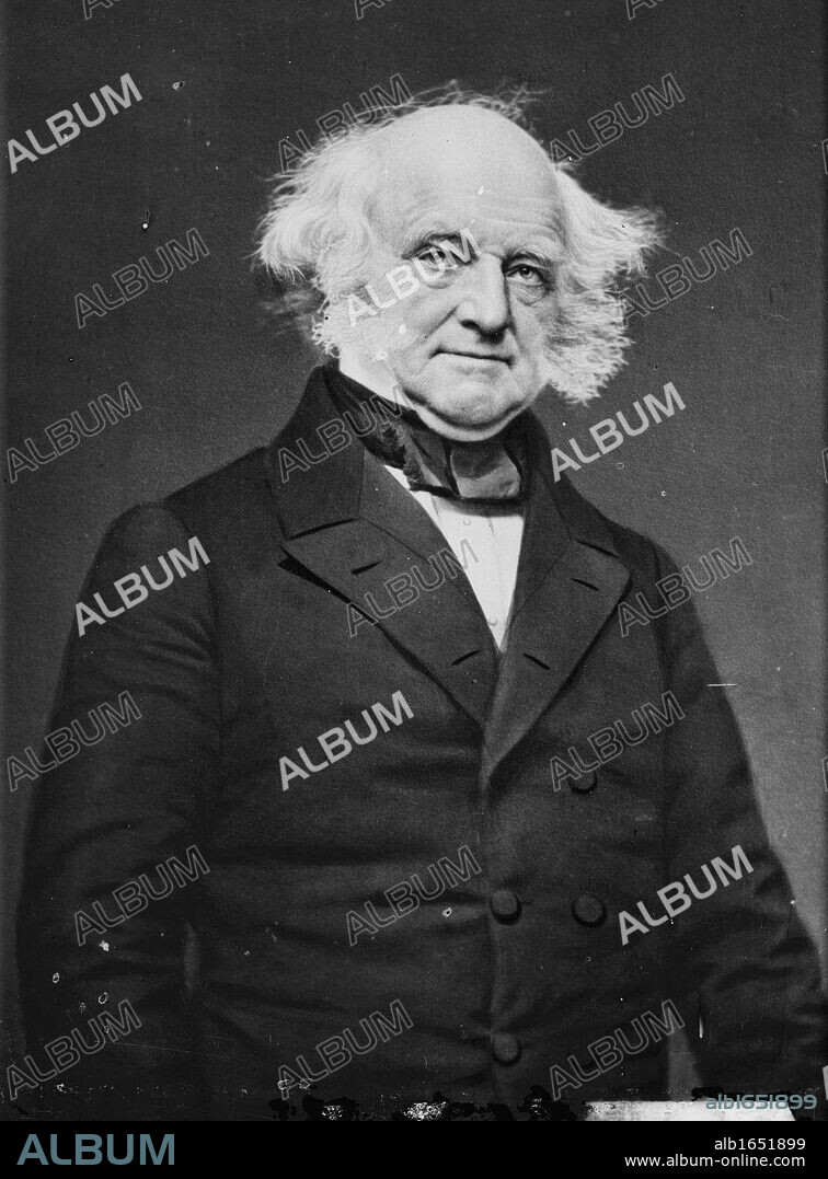 Martin Van Buren (1782-1862) Eighth President of the United States of America (1837-1841), the first President to be born an American citizen.   Photograph.