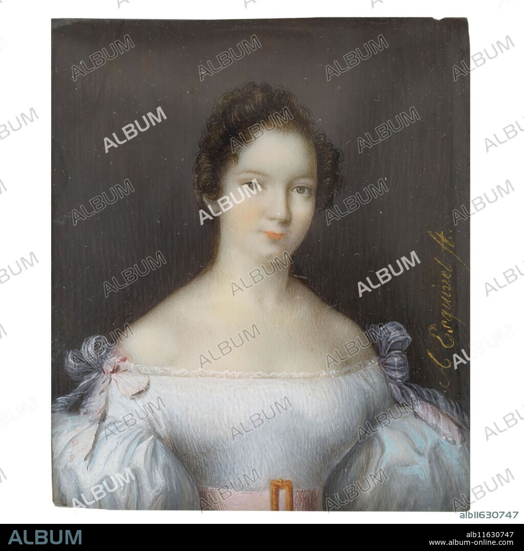 ANTONIO MARIA ESQUIVEL. Antonio María Esquivel y Suárez de Urbina / 'Retrato de dama'. Primera mitad del siglo XIX. , 43 x 52 mm.