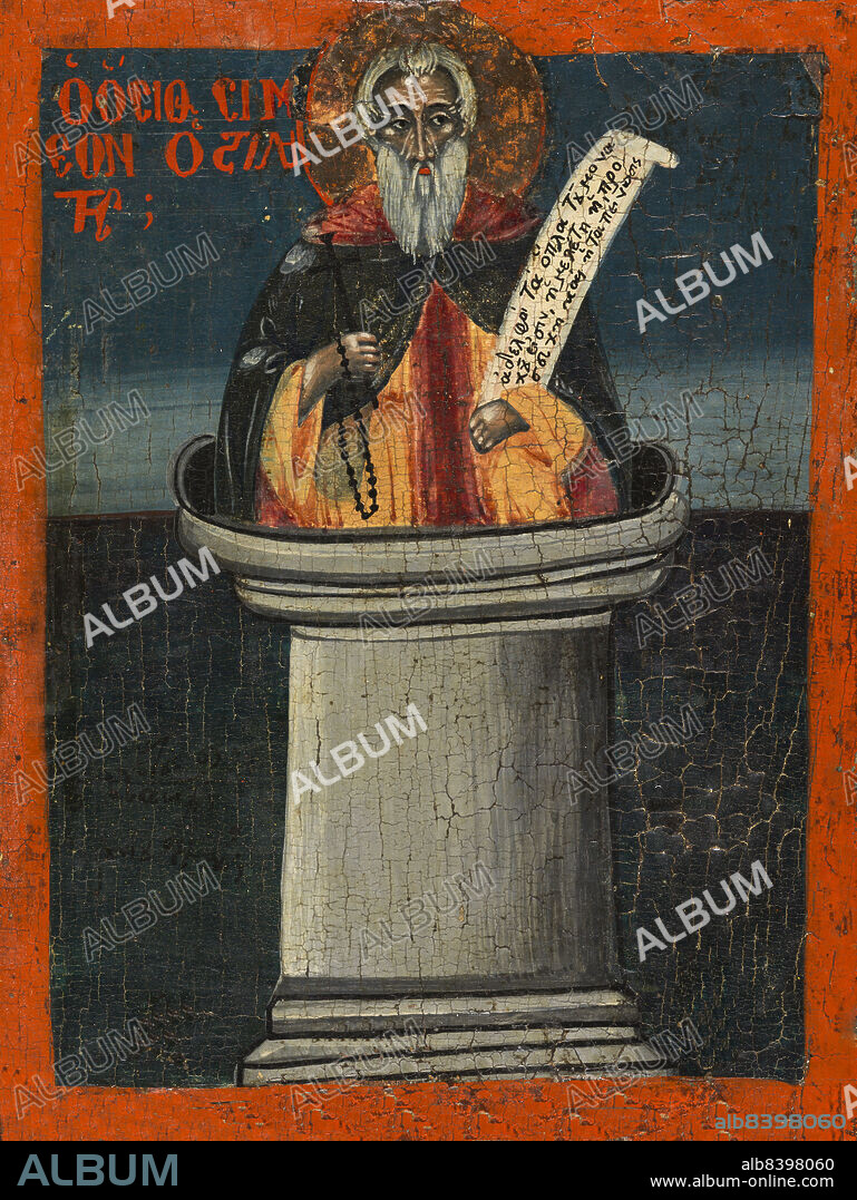 GREEK SCHOOL. Saint Simeon the Stylite, 1807.