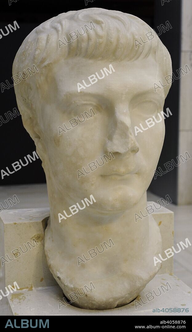 Druso el Joven (Druso Julio César) (14 a. C. -23). Cónsul romano y Tribuno de la plebe. Dinastía Julio-Claudia. Busto. Años 20-27. Mármol. Procedente de Roma. Museo Arqueológico Nacional. Madrid. España.