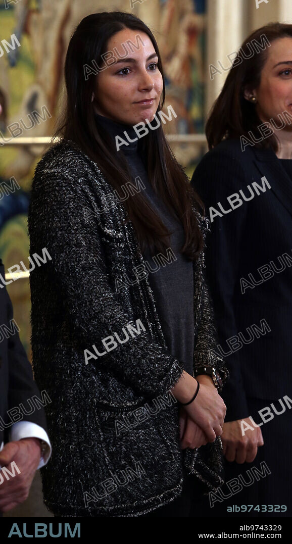 El Pardo (Madrid), 03/3/2014. Audience at the Zarzuela Palace of HRH Prince Felipe to the Association for the Defense of the Transition. In the image, Alejandra Romero Suárez, granddaughter of Adolfo Suárez. Photo: Ernesto Agudo. ARCHDC.