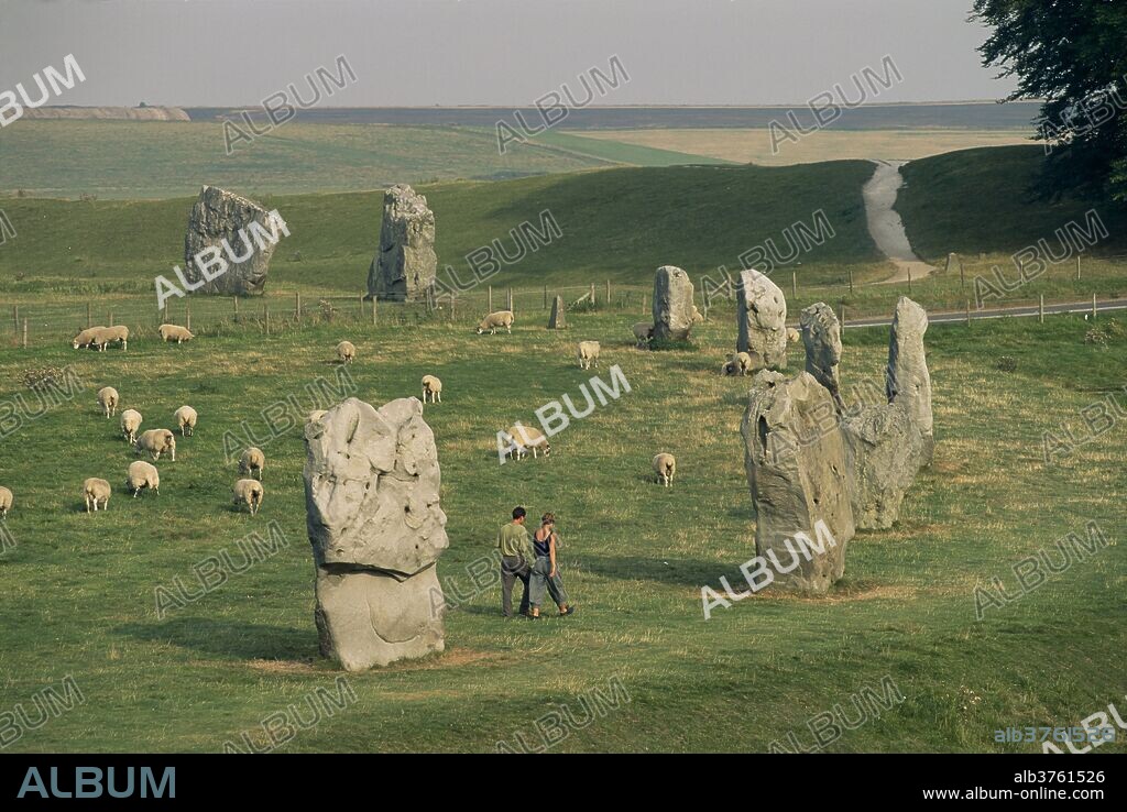Avebury stone circle, Avebury, UNESCO World Heritage Site, Wiltshire, England, United Kingdom, Europe.