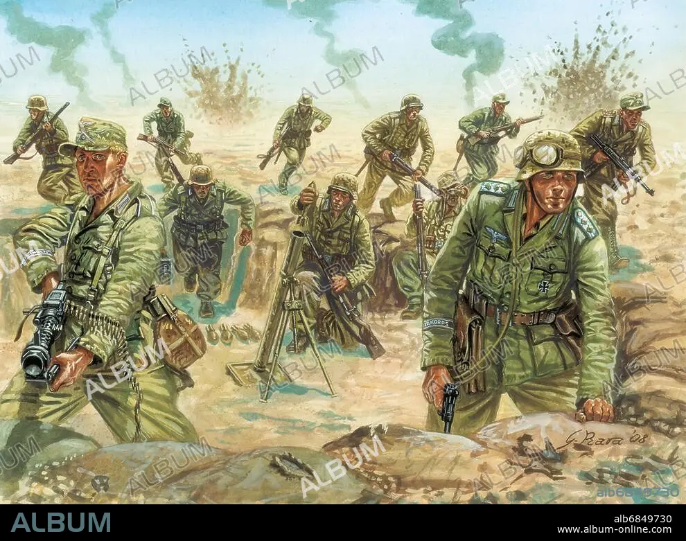 GIUSEPPE RAVA. German Africa Corps in the Libyan Desert