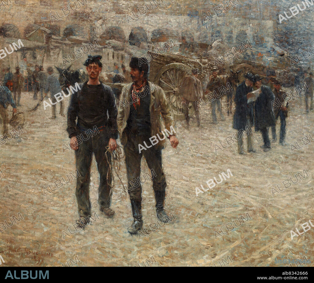 PLINIO NOMELLINI. Piazza Caricamento a Genova.